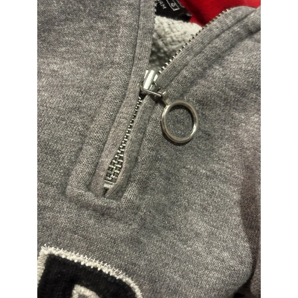 Nike University of Georgia Bulldogs Gray Sweatshirt Large 1/4 Zip Hoodie Logo‎
